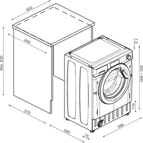Candy CBW49D1W4J-80 Washing Machine 9kg 1400rpm Integrated