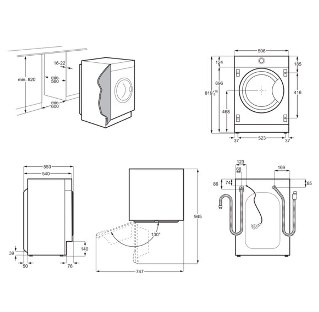 Electrolux EWD746PCBI Washer Dryer Integrated 7kg + 4kg 1400rpm