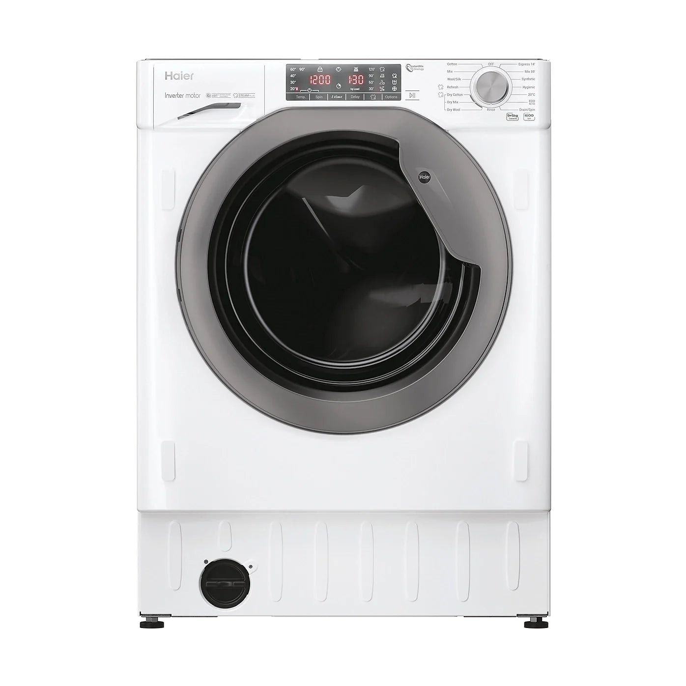 Haier HWDQ90B416FWS-UK Integrated Washer Dryer 9kg + 5kg 1600rpm White